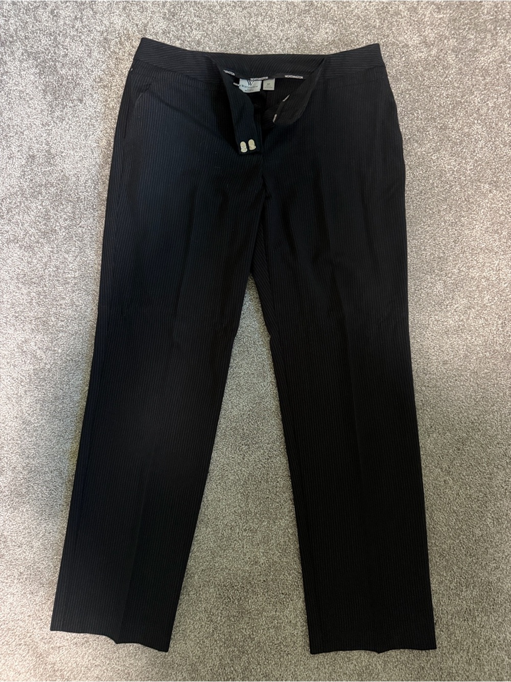 Worthington Black Men's Pinstripe Dress Pants